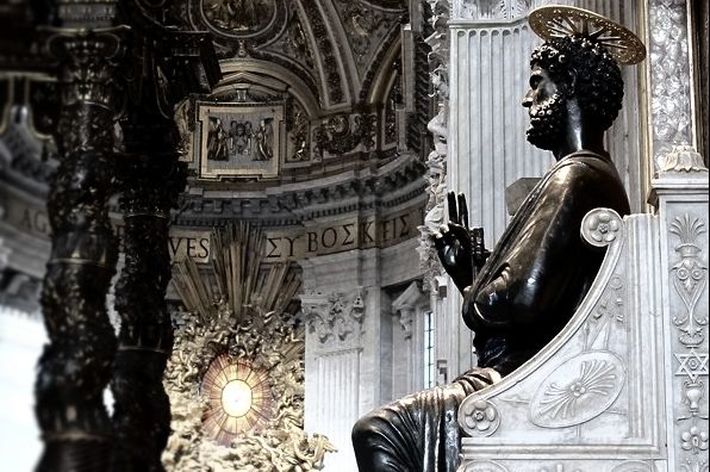 st peter enthroned vatican basilica